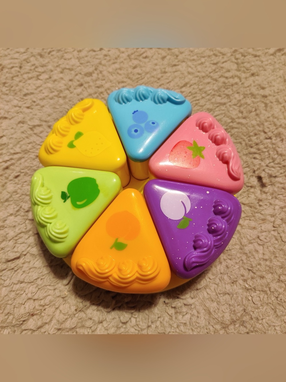 Leapfrog Musical Rainbow Tea Party Replacement Colorful Cake Slices Plate Pieces